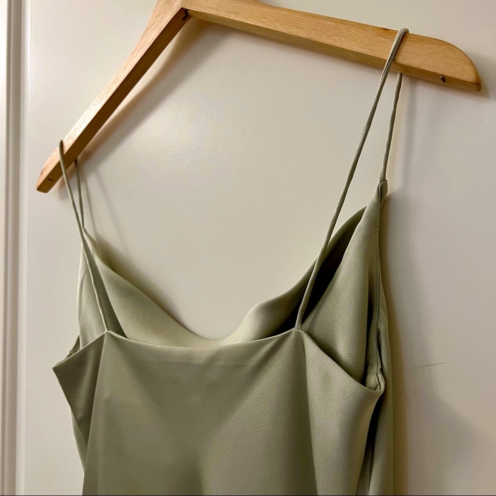 J.ING green silk dress